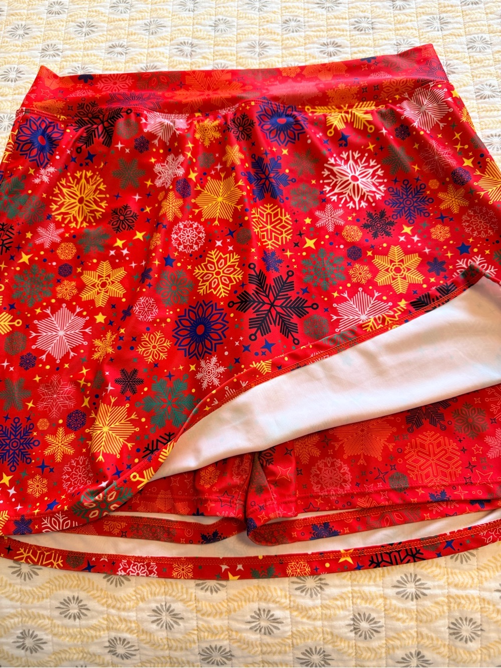 Red Holiday Snowflake Skort - Brand